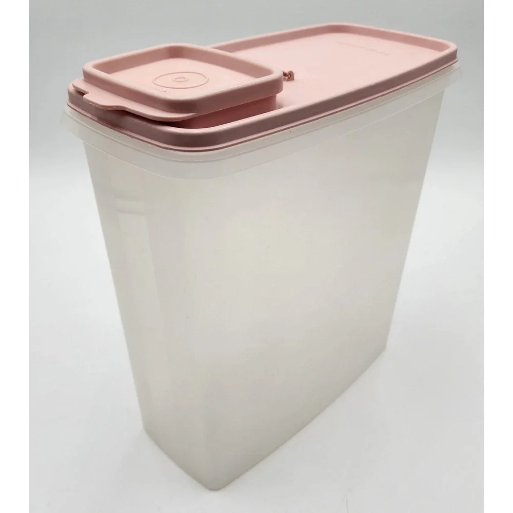 Tupperware Modular Mates Cereal Keeper Store N Pour Pink Lid 1588 1589 1590